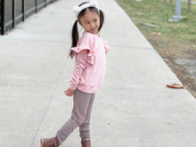 Load image into Gallery viewer, Mya Ruffle Crew sweater kids~  GLITTER  &amp; SHINE