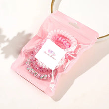 Load image into Gallery viewer, Spiral hair tie pack ~PINK