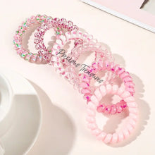 Load image into Gallery viewer, Spiral hair tie pack ~PINK