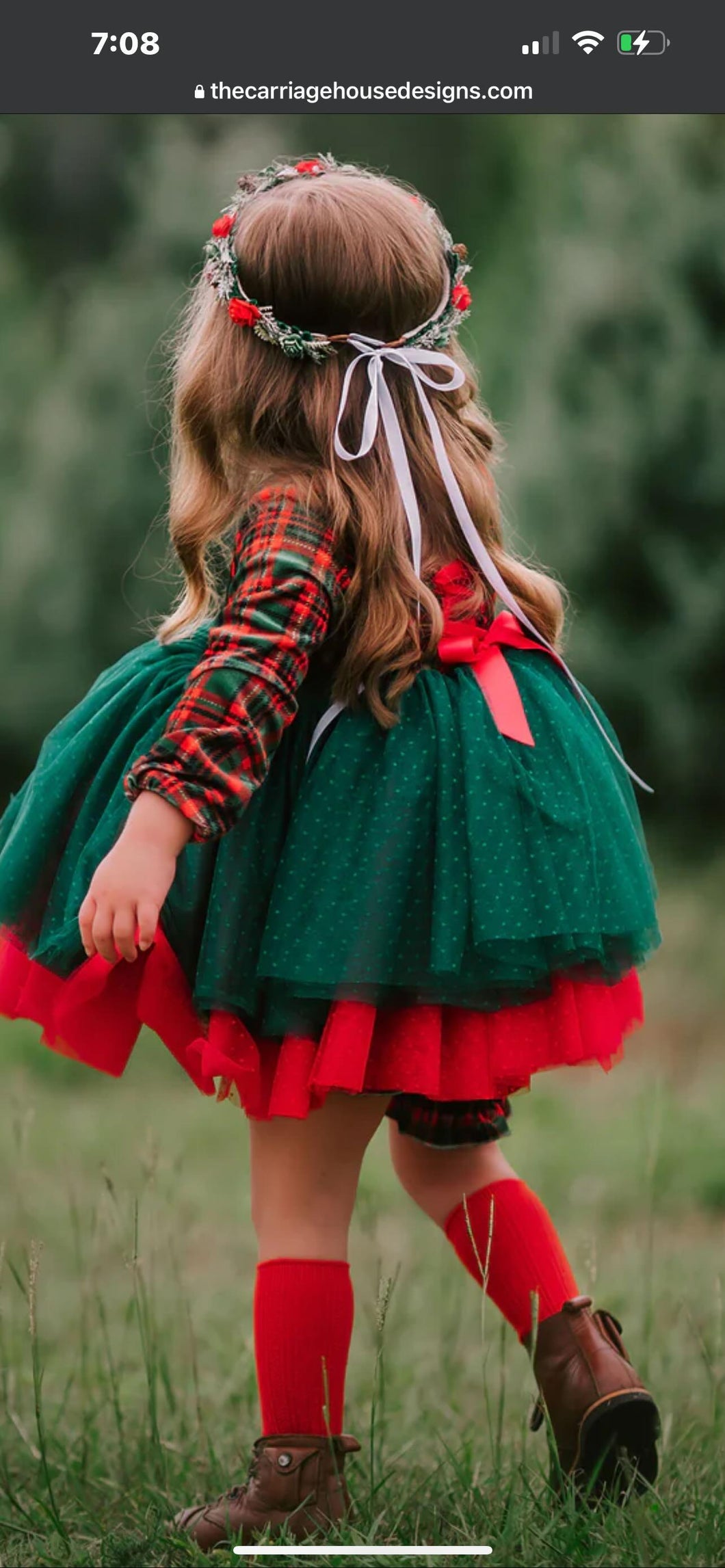 Custom pink and gold tulle dress