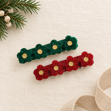 Load image into Gallery viewer, Floral Christmas Clips