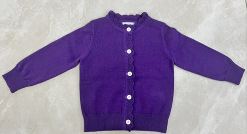 Button Cardigan  ~ VIOLET