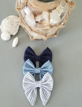 Load image into Gallery viewer, Sailor Bow ~ Nautical stripes