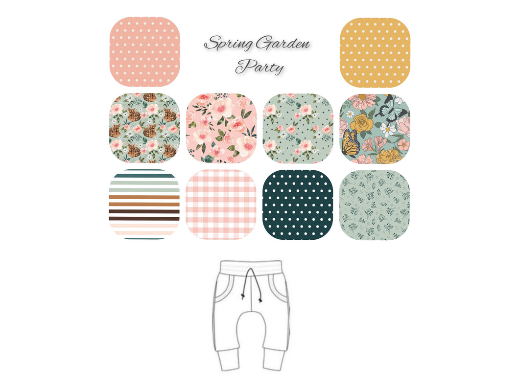 Kids Joggers ~ Spring Garden Party